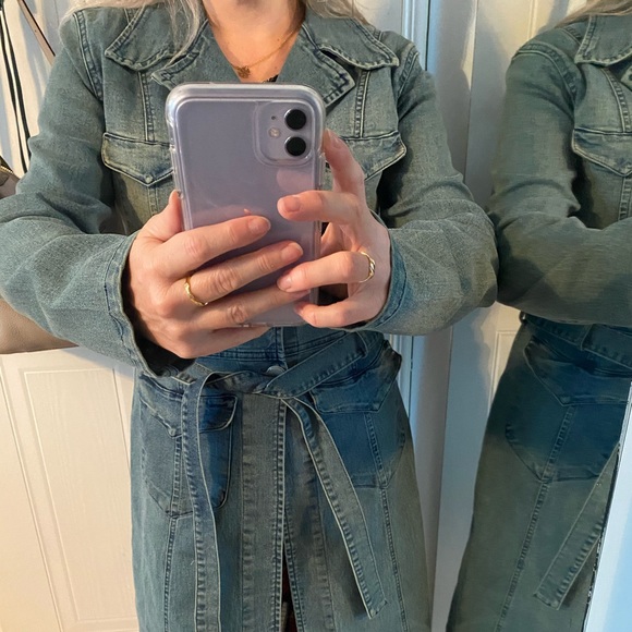 Vintage Long Jean Jacket - Picture 6 of 7